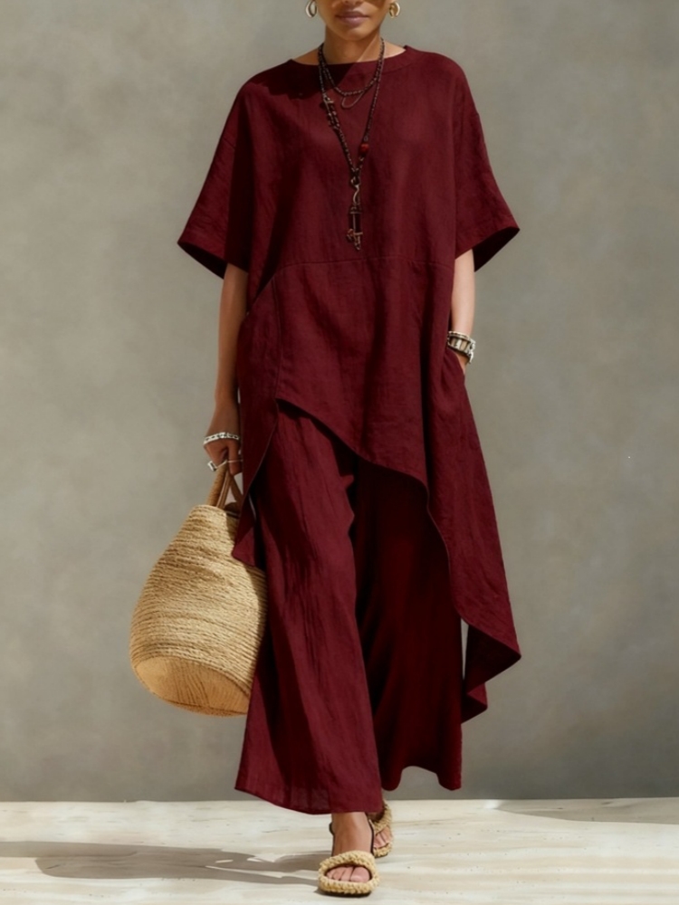 Women Cotton Linen Pant Sets 2 - Linen Pant Wide 리뷰 및 가격