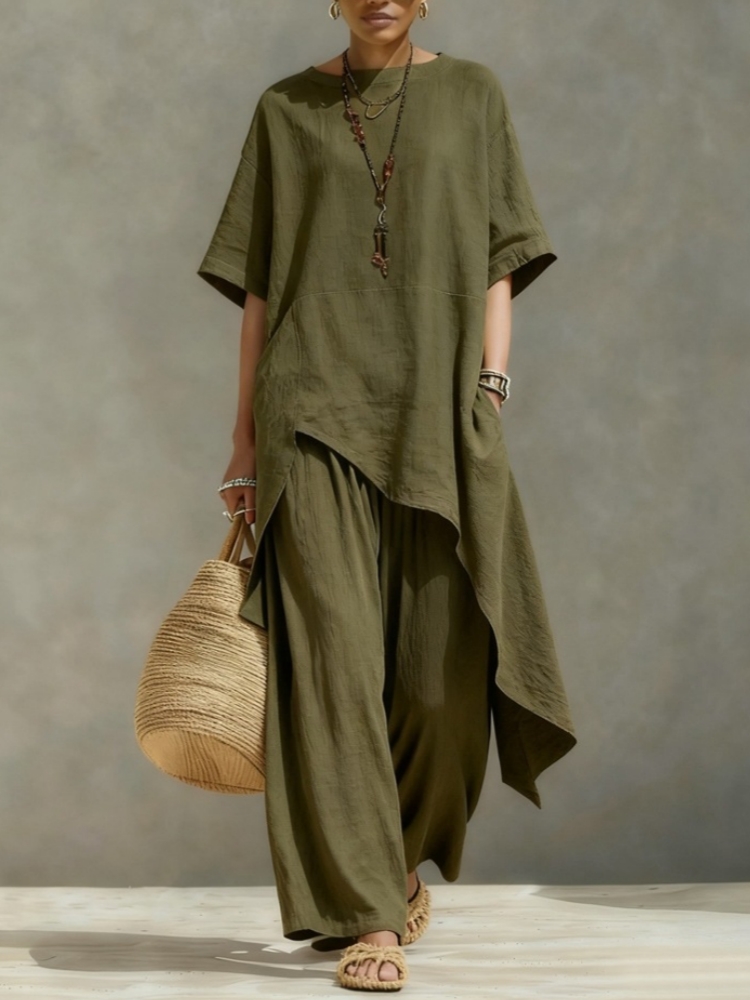 Women Cotton Linen Pant Sets 2 - Linen Pant Wide 리뷰 및 가격
