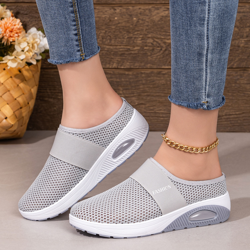 Women Hollow Mesh Mules Slip O - Wedge Espadrille Women 리뷰 및 가격