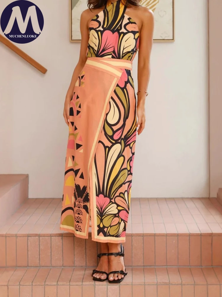 Set 2 Piece Woman Summer New S - Linen Dress Wrap 리뷰 및 가격