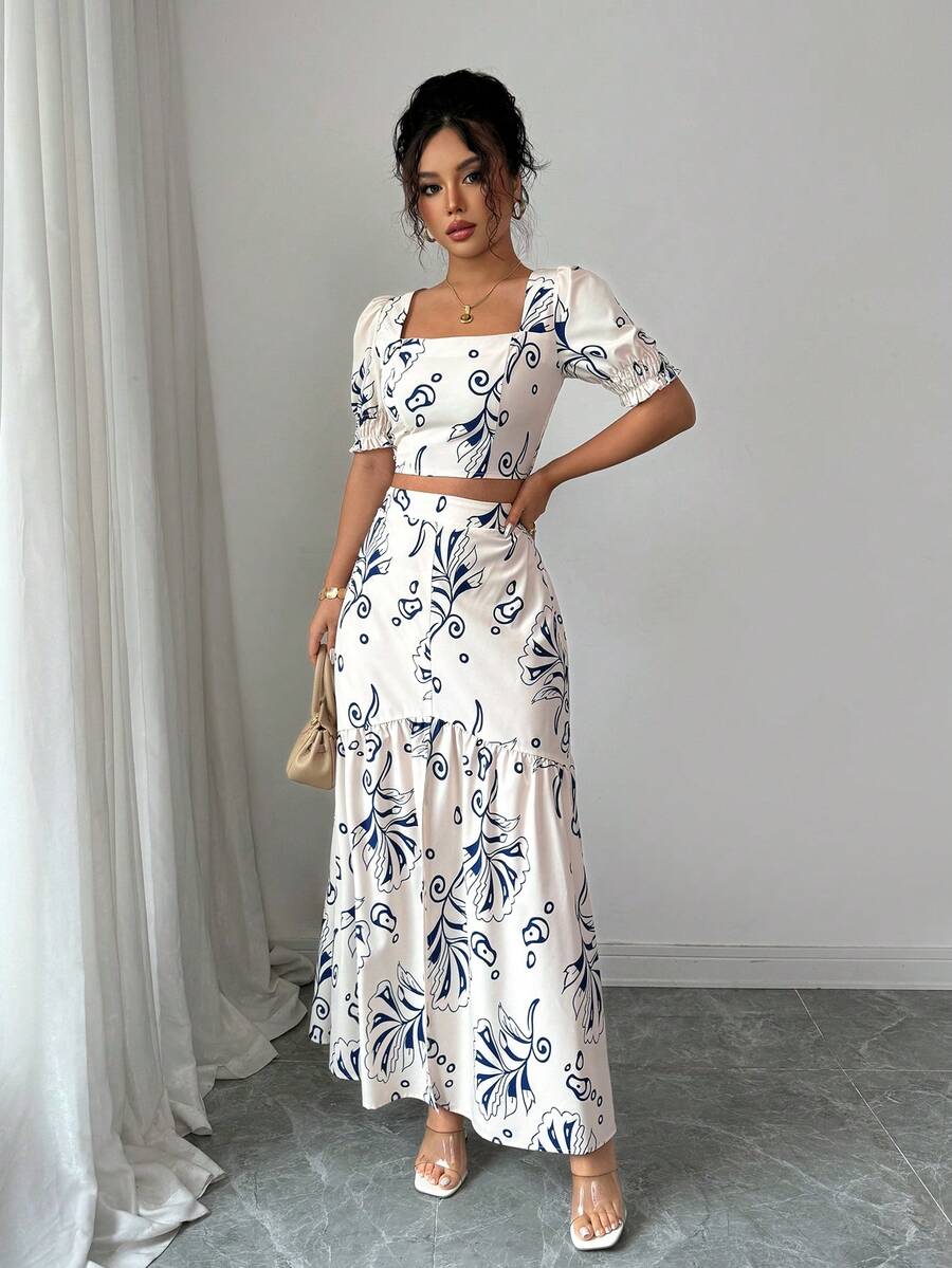 2026 Women Summer Two Piece Ou - Romper Floral Print 리뷰 및 가격