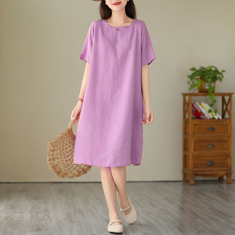 plus Size Cotton Linen Midi Dr - Linen Dress Wrap 리뷰 및 가격