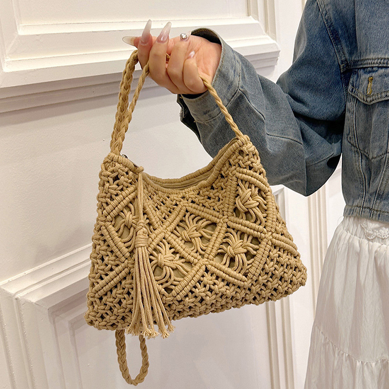 Fashion Woven Hollow Out Shoul - Crochet Bag Raffia 리뷰 및 가격