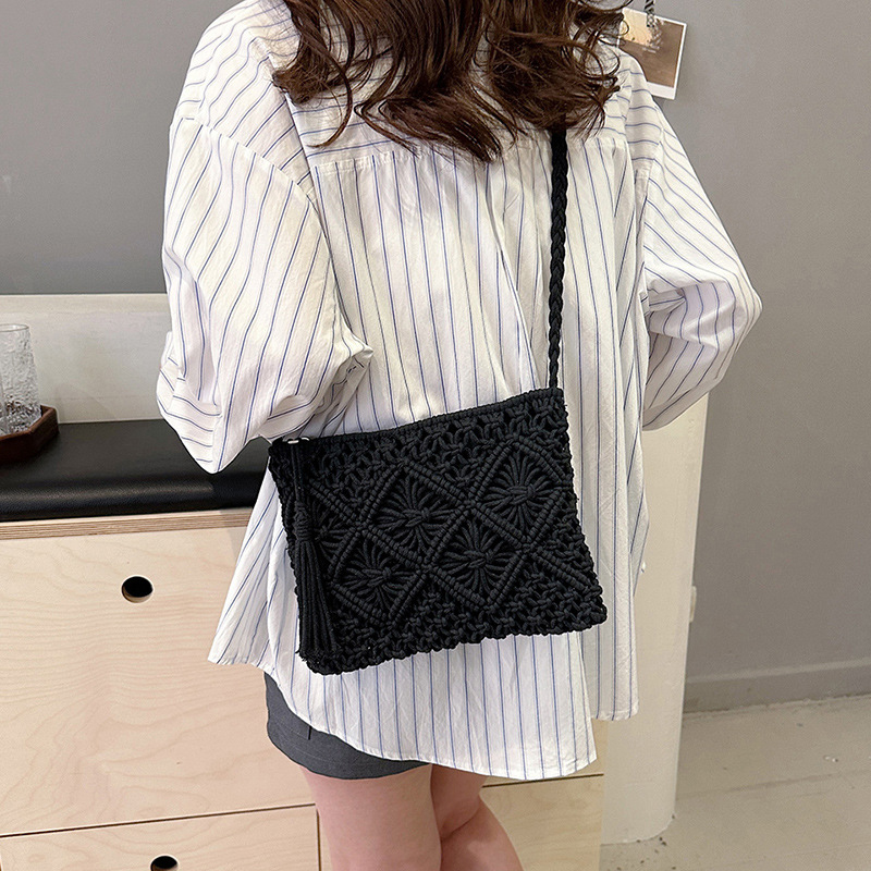 Fashion Woven Hollow Out Shoul - Crochet Bag Raffia 리뷰 및 가격