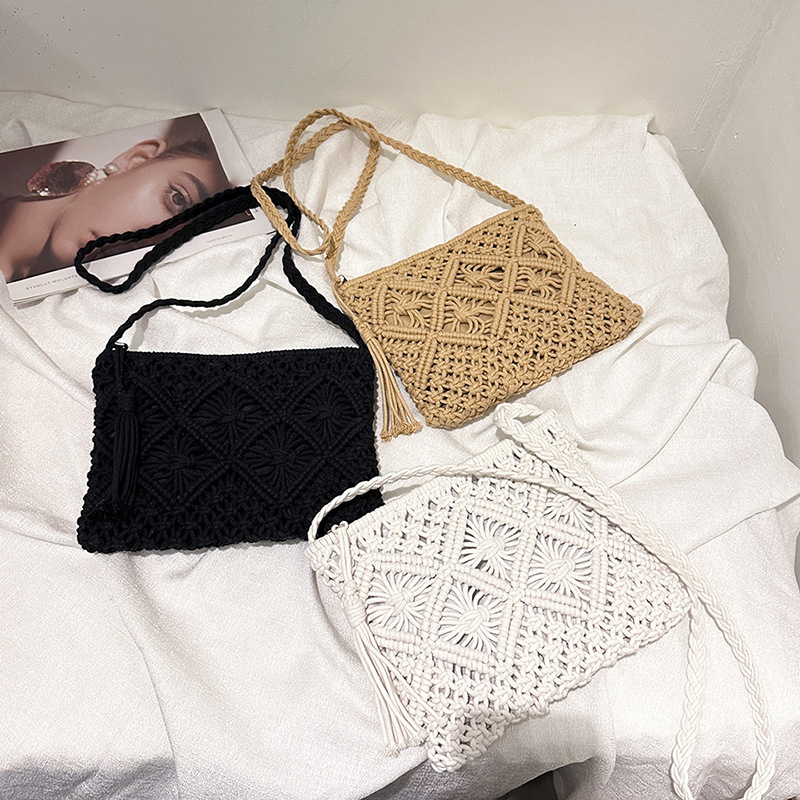 Fashion Woven Hollow Out Shoul - Crochet Bag Raffia 리뷰 및 가격