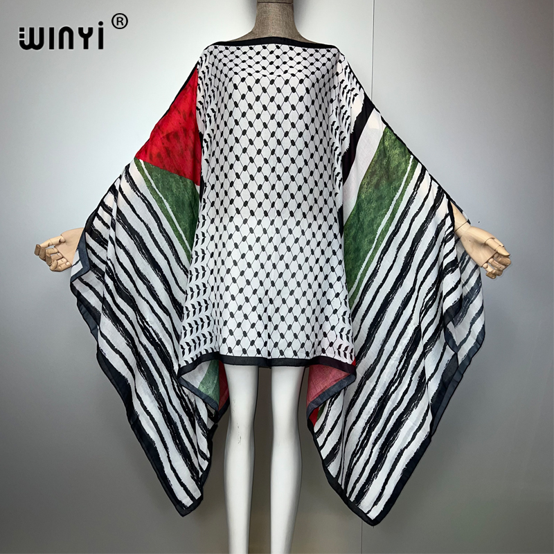 WINYI print abaya muslim summe - Cover Up Kaftan 리뷰 및 가격