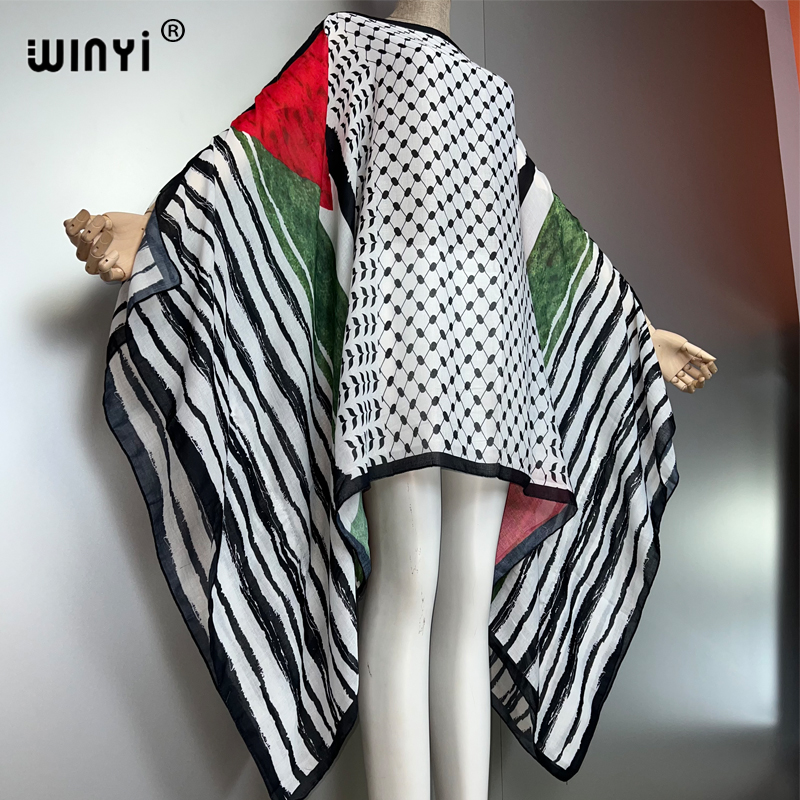 WINYI print abaya muslim summe - Cover Up Kaftan 리뷰 및 가격