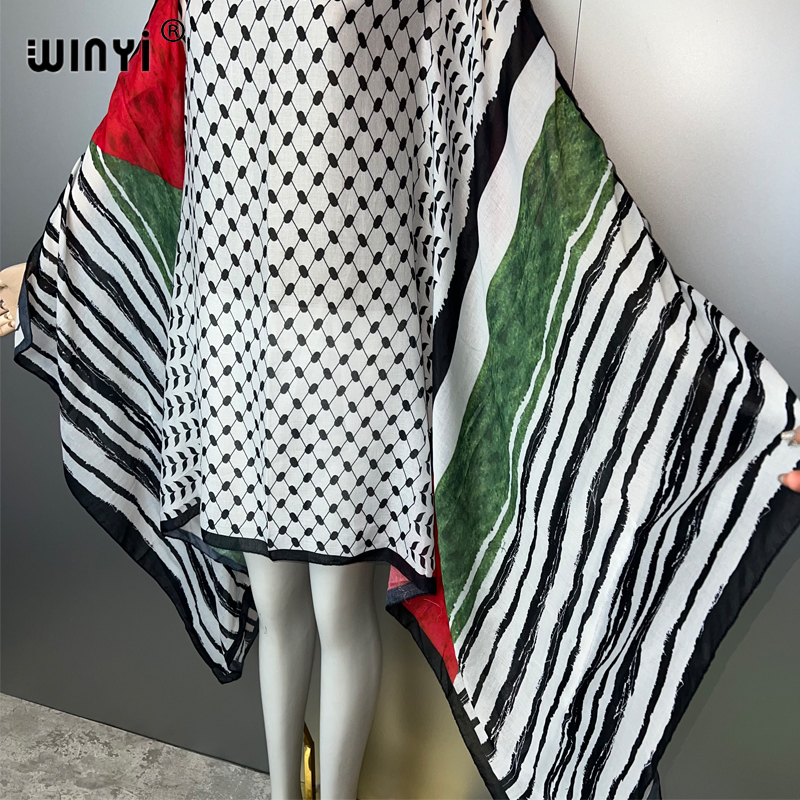 WINYI print abaya muslim summe - Cover Up Kaftan 리뷰 및 가격
