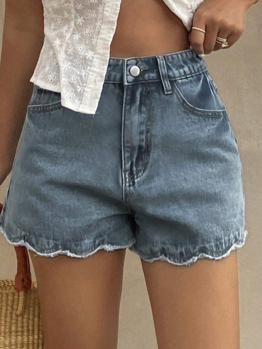 Women Loose Casual Denim Short - Shorts Denim Frayed 리뷰 및 가격