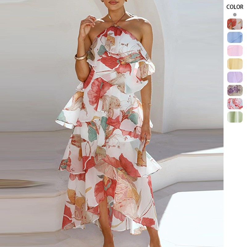 Elegant Party Maxi Dress Chiff - Maxi Dress Halter 리뷰 및 가격