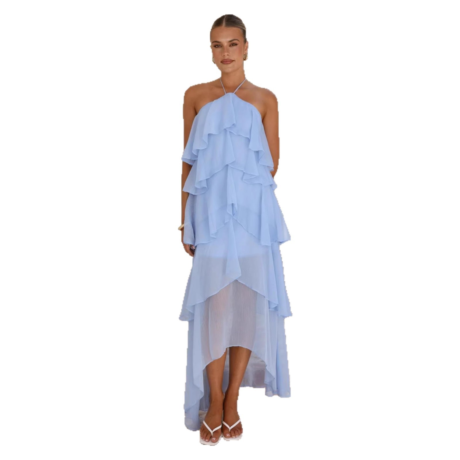 Elegant Party Maxi Dress Chiff - Maxi Dress Halter 리뷰 및 가격