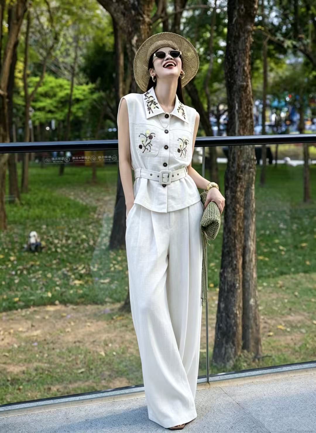 Heavyweight high-quality linen - Linen Pant Wide 리뷰 및 가격