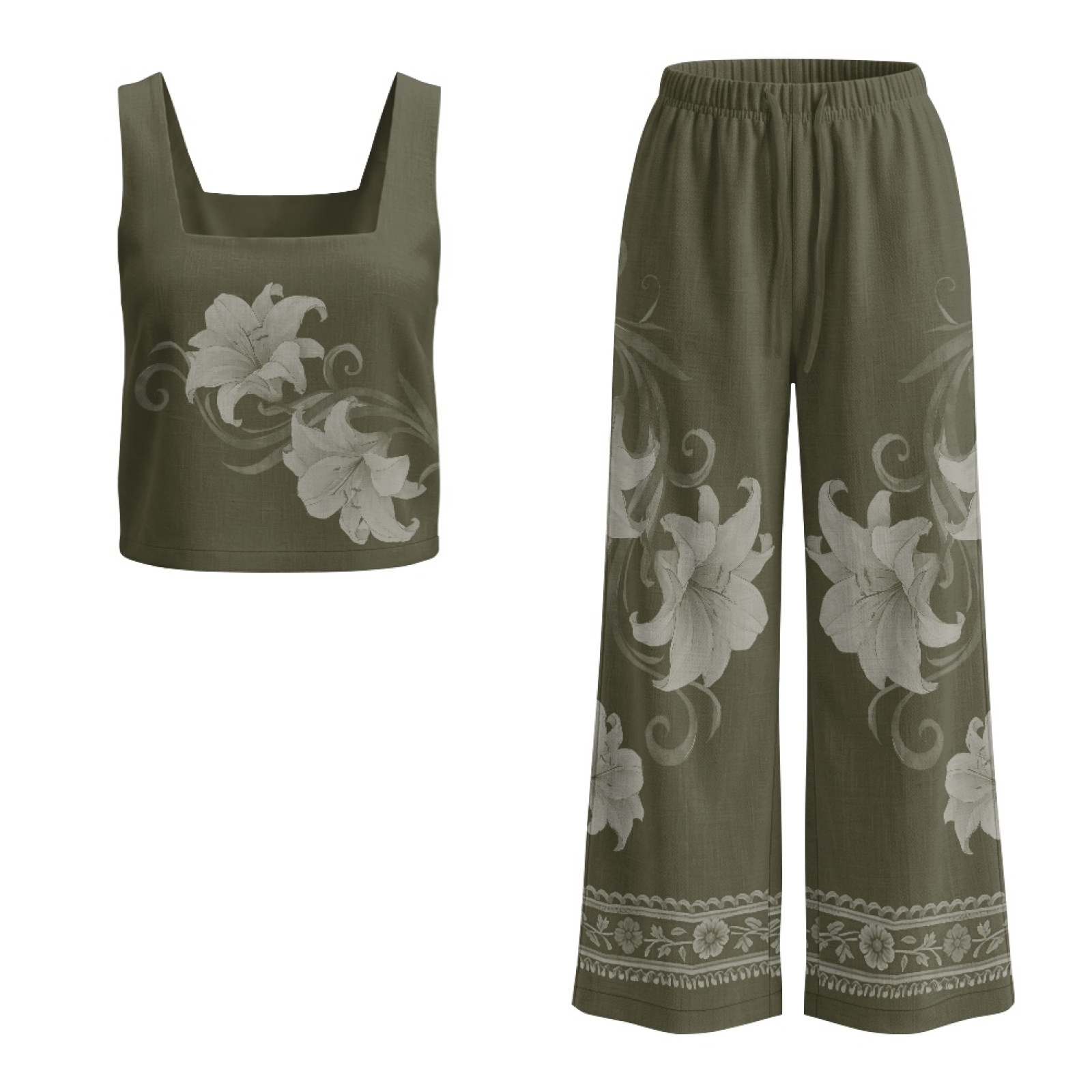 INSTANTARTS Women’s Linen Vest - Linen Pant Wide 리뷰 및 가격