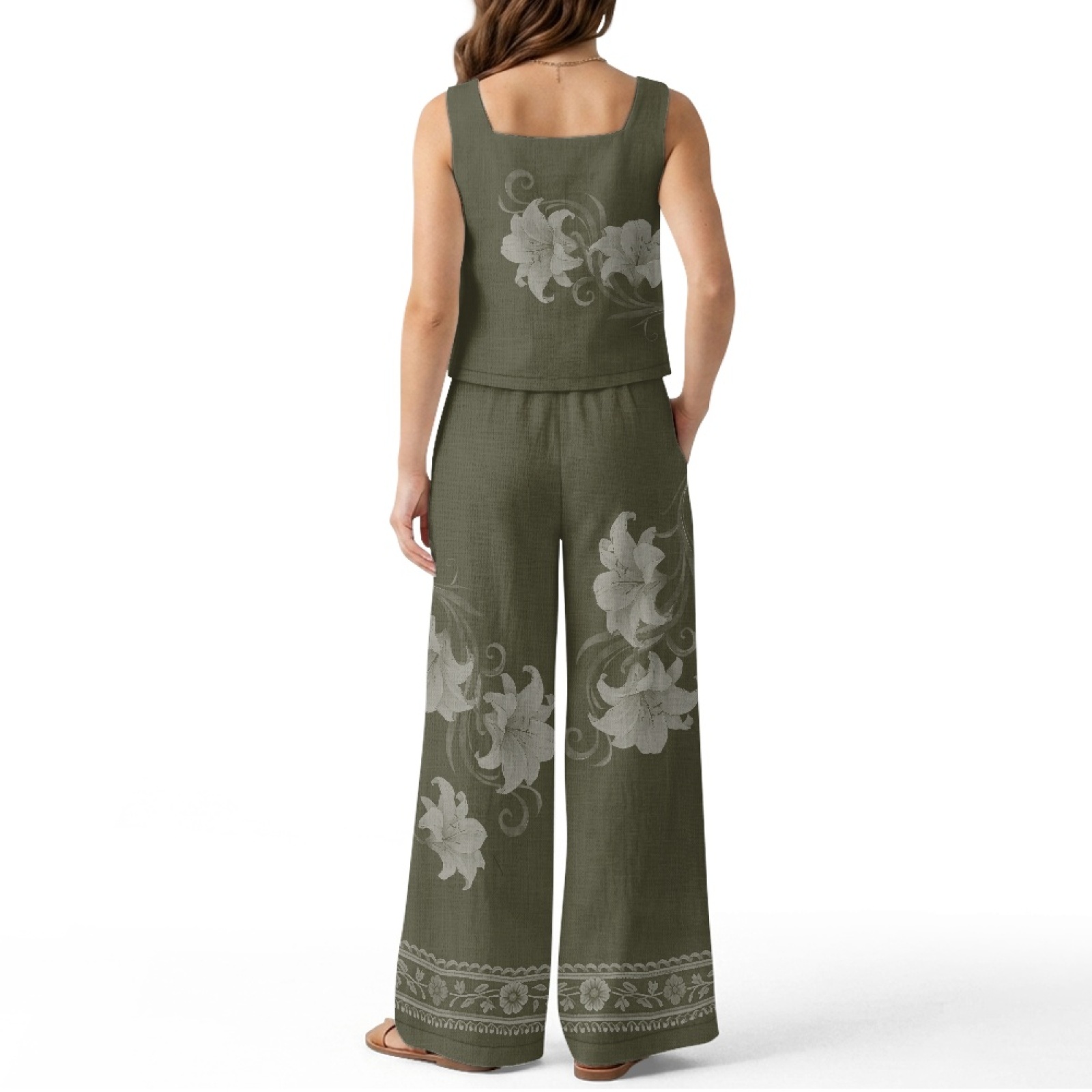 INSTANTARTS Women’s Linen Vest - Linen Pant Wide 리뷰 및 가격