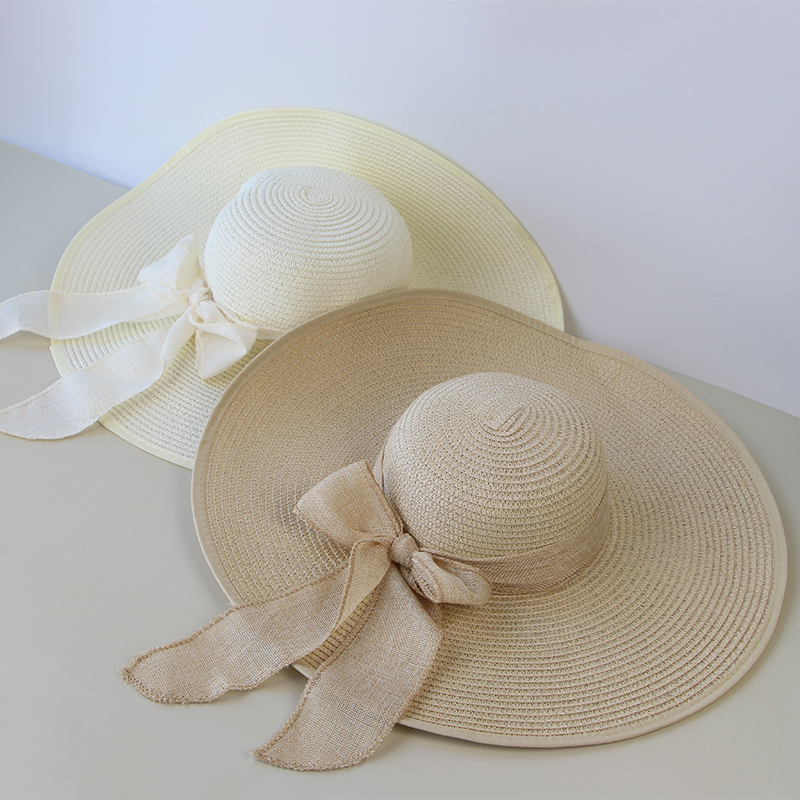 Summer Women Straw Hat Bowknot - Hat Floppy Wide 리뷰 및 가격