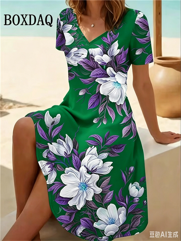 6XL Plus Size Women Dresses Su - Romper Floral Print 리뷰 및 가격