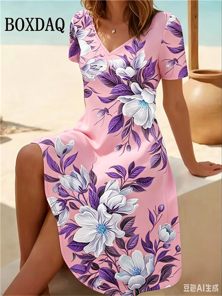 6XL Plus Size Women Dresses Su - Romper Floral Print 리뷰 및 가격