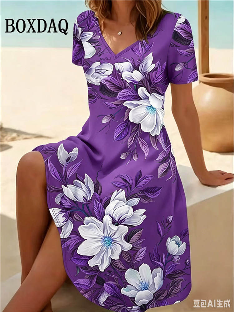 6XL Plus Size Women Dresses Su - Romper Floral Print 리뷰 및 가격