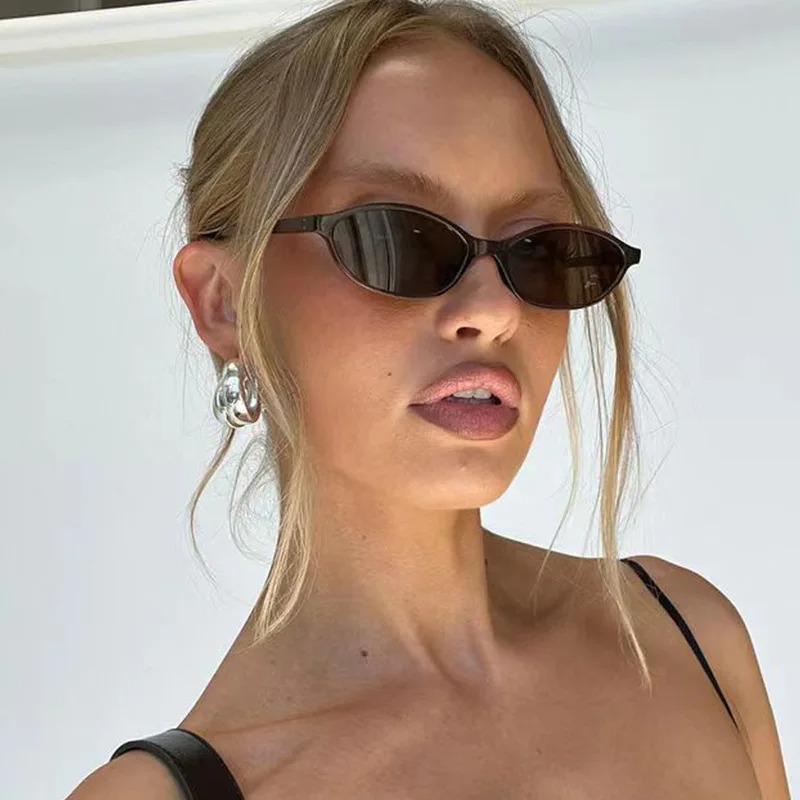 Retro Oval Frame Sunglasses Fa - Sunglasses Cat Eye 리뷰 및 가격