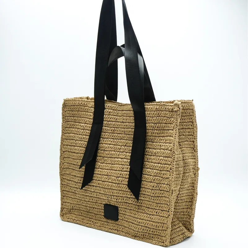 Retro hand-woven straw shoulde - Tote Bag Beach 리뷰 및 가격