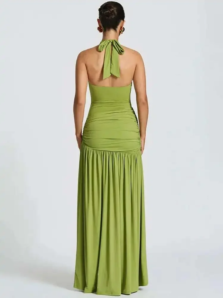 Elegant Sexy Split Backless Ma - Maxi Dress Halter 리뷰 및 가격