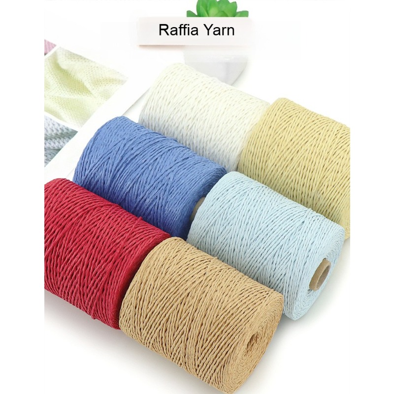 150g Plain 2 Ply Raffia Yarn f - Crochet Bag Raffia 리뷰 및 가격
