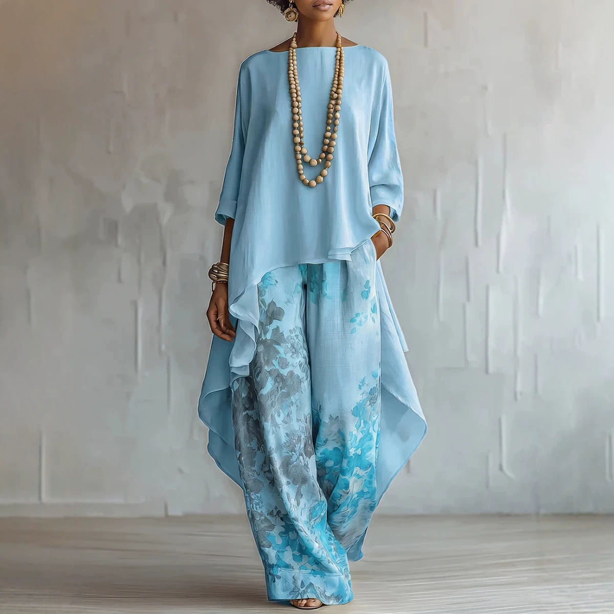 Women's 2-Piece Linen Outfit S - Linen Pant Wide 리뷰 및 가격