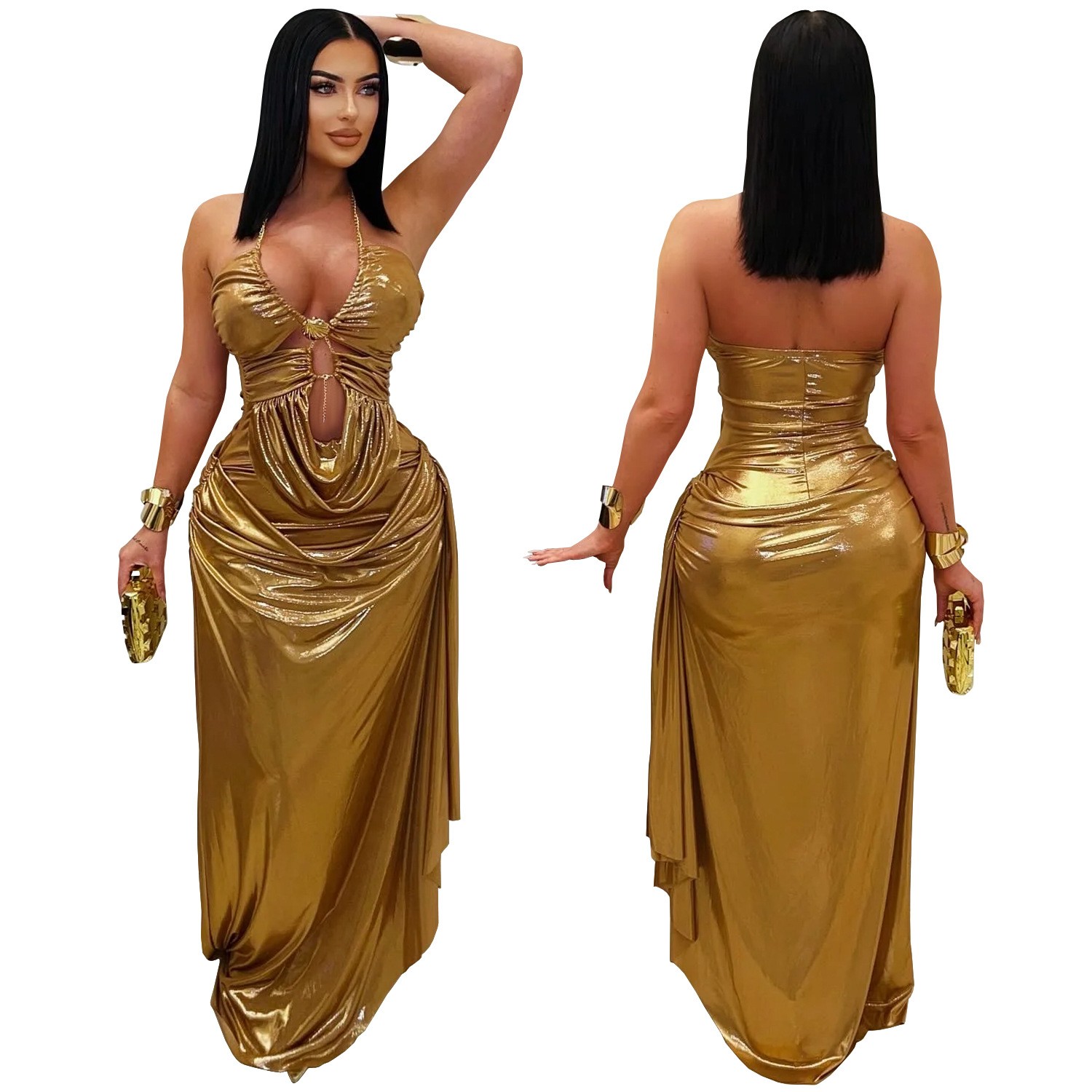 Wedding Guest Dress Evening Ha - Maxi Dress Halter 리뷰 및 가격