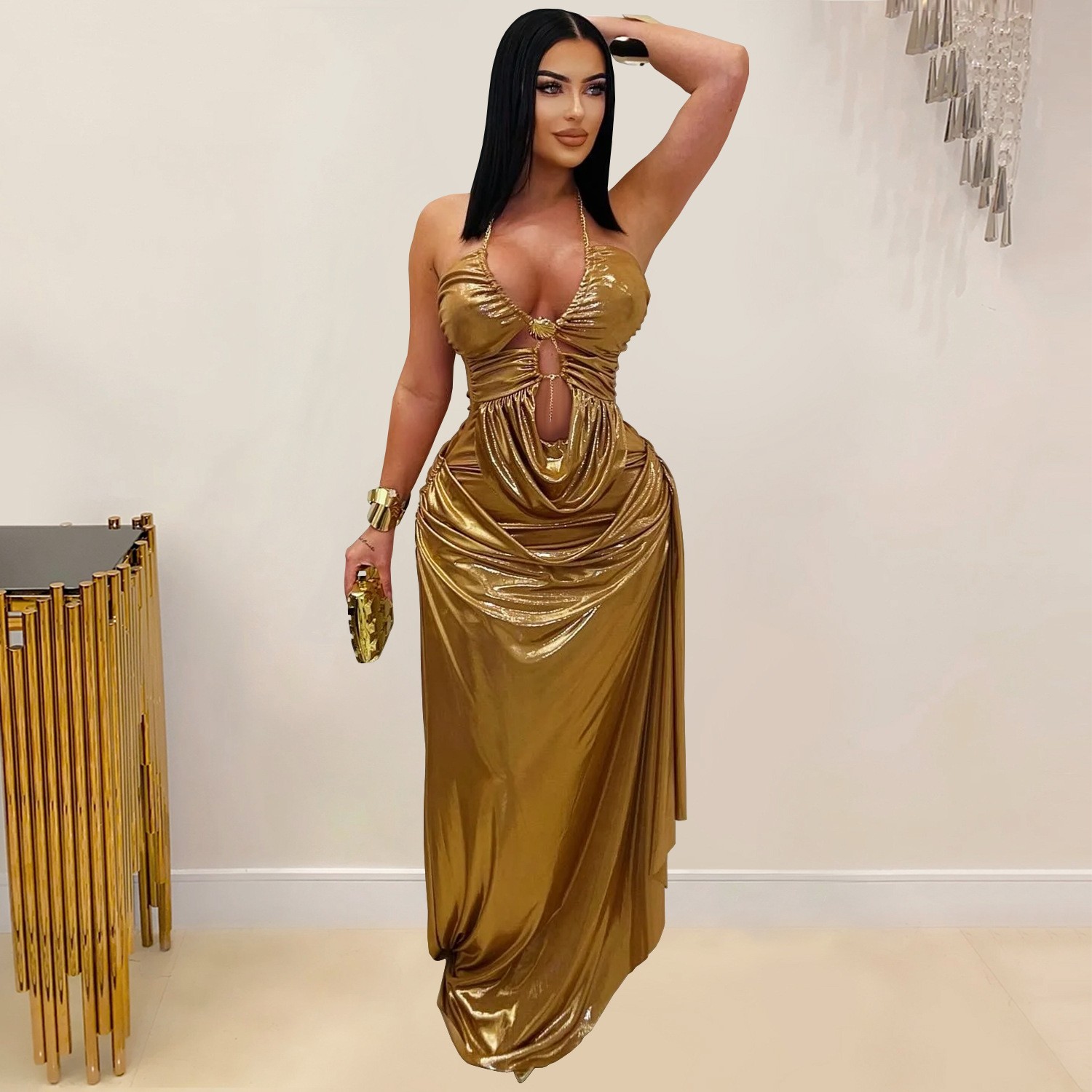 Wedding Guest Dress Evening Ha - Maxi Dress Halter 리뷰 및 가격