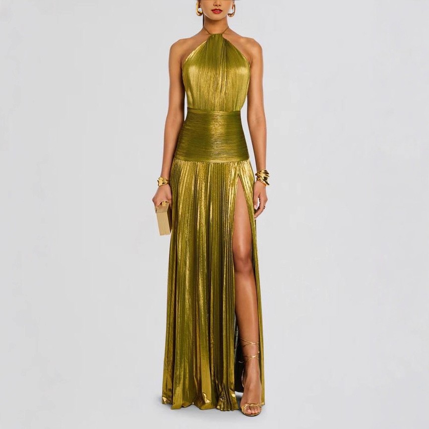Elegant Party Dress Sleeveless - Maxi Dress Halter 리뷰 및 가격