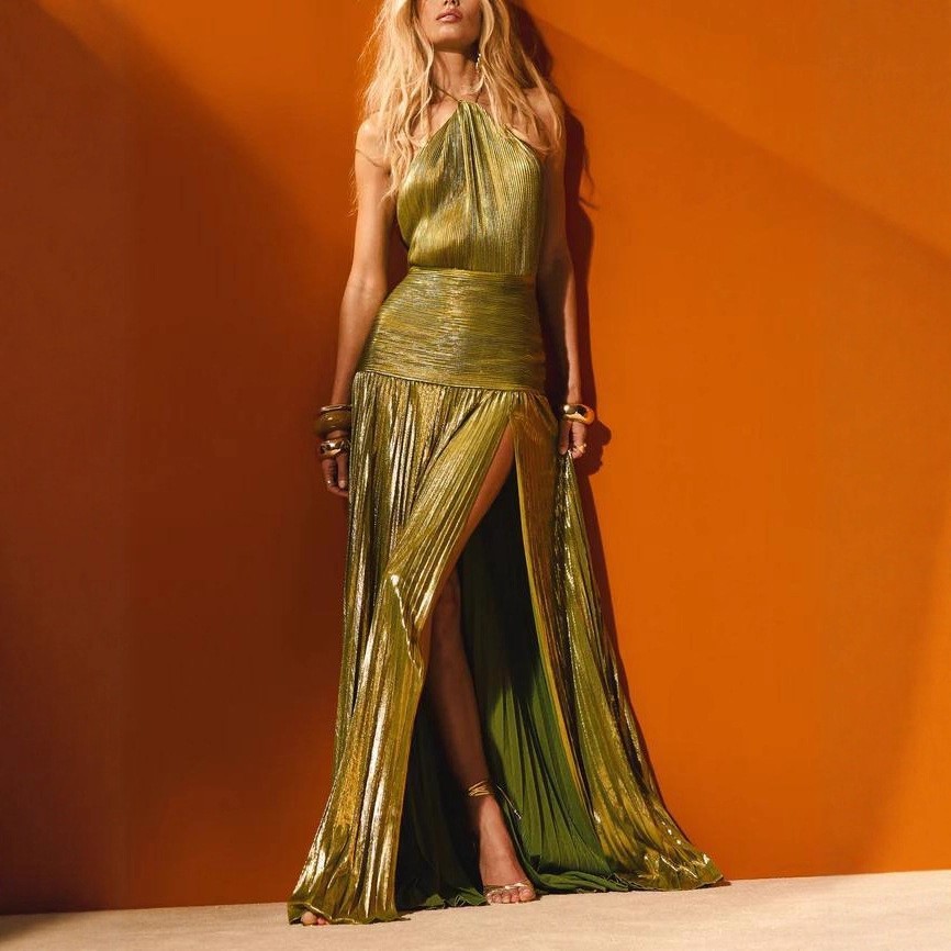 Elegant Party Dress Sleeveless - Maxi Dress Halter 리뷰 및 가격