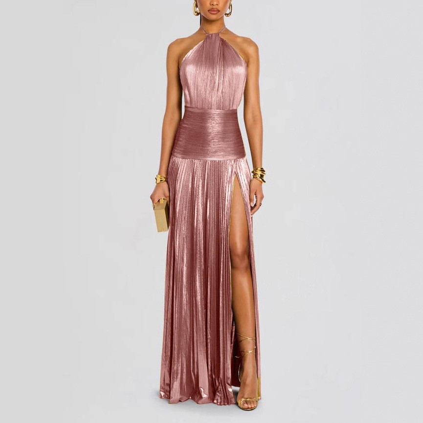Elegant Party Dress Sleeveless - Maxi Dress Halter 리뷰 및 가격