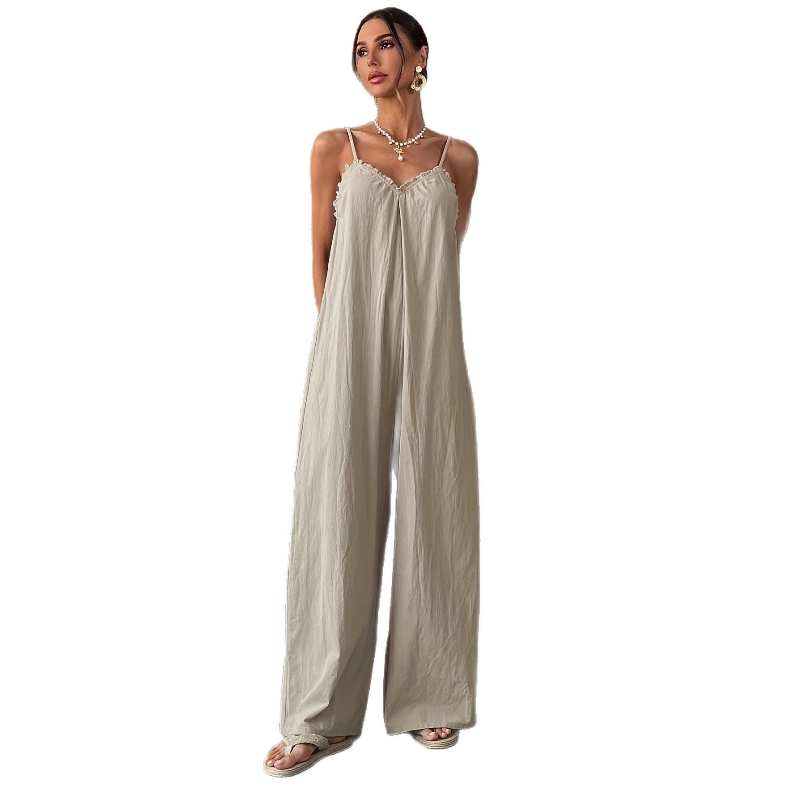Summer Woman Jumpsuit Sleevele - Jumpsuit Linen Relaxed 리뷰 및 가격