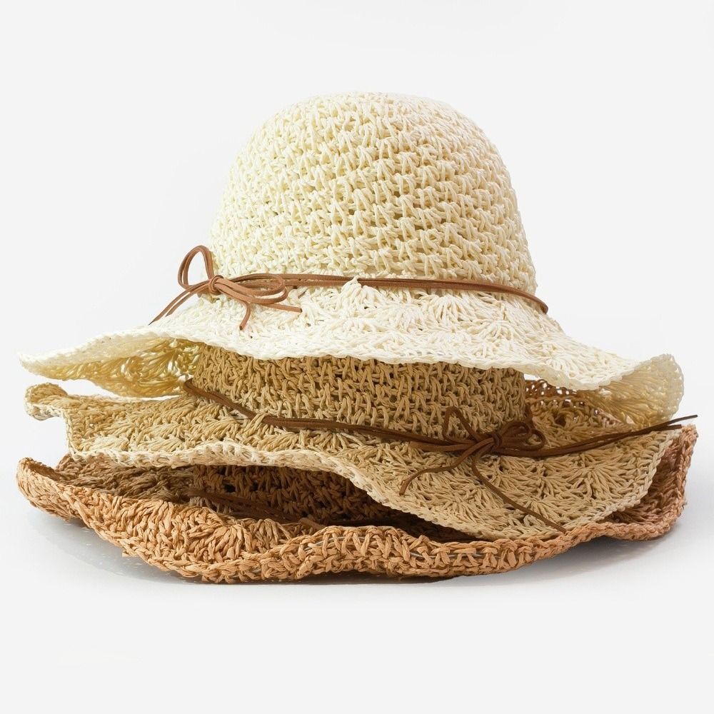 Handwoven Crochet Straw Hat Wi - Hat Floppy Wide 리뷰 및 가격