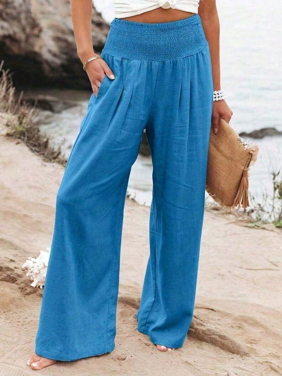 Loose High Waist Wide Leg Casu - Linen Pant Wide 리뷰 및 가격