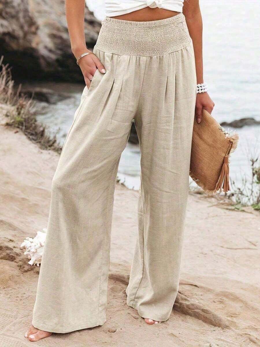 Loose High Waist Wide Leg Casu - Linen Pant Wide 리뷰 및 가격