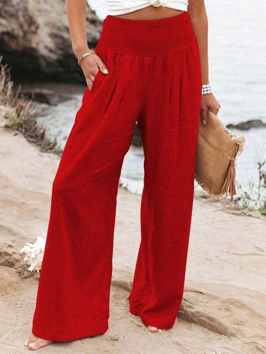 Loose High Waist Wide Leg Casu - Linen Pant Wide 리뷰 및 가격