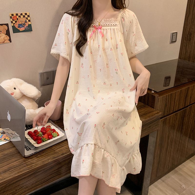 Plus Size Princess Style NIght - Romper Floral Print 리뷰 및 가격