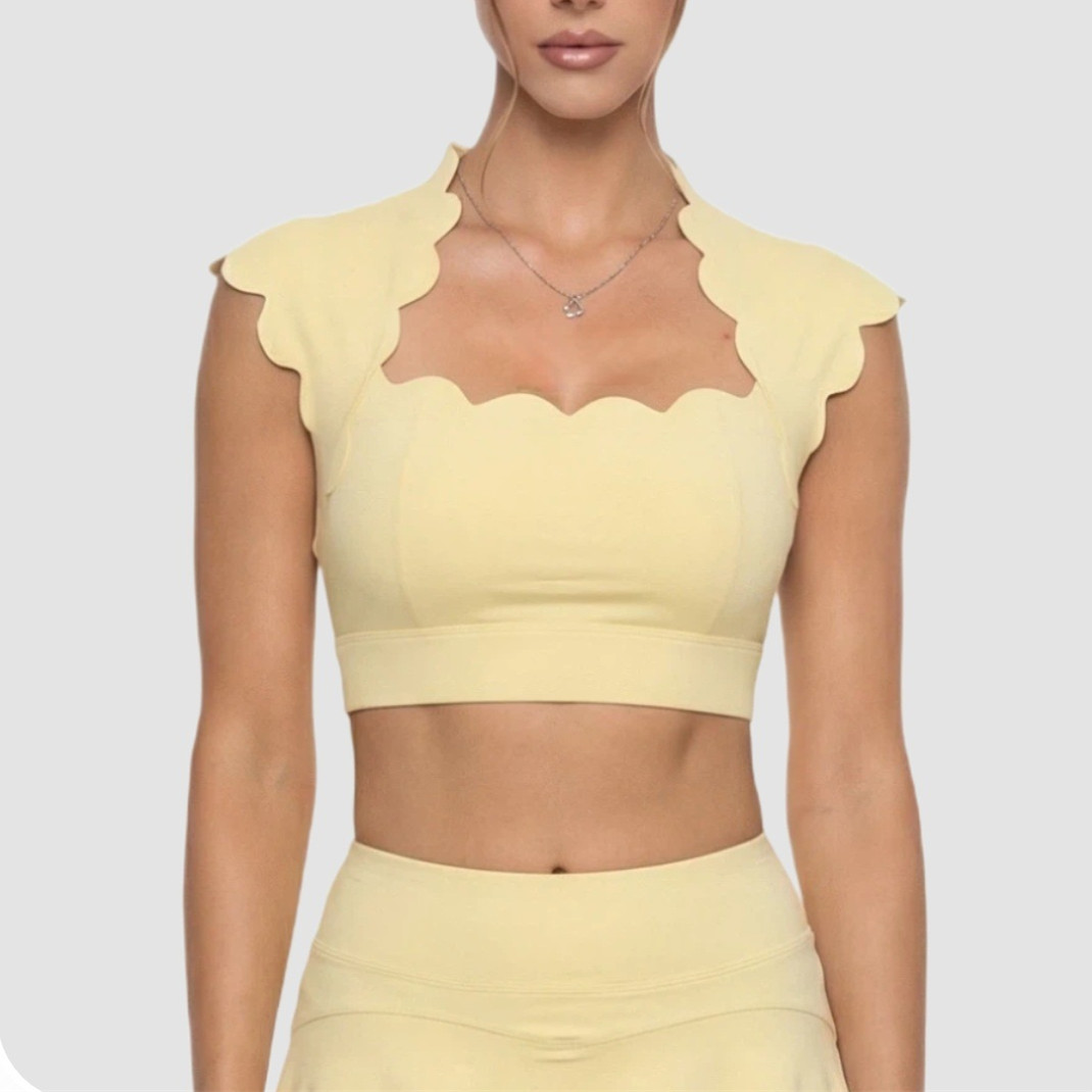 Pad Wavy Women Sports Vest Yog - Crop Top Crochet 리뷰 및 가격