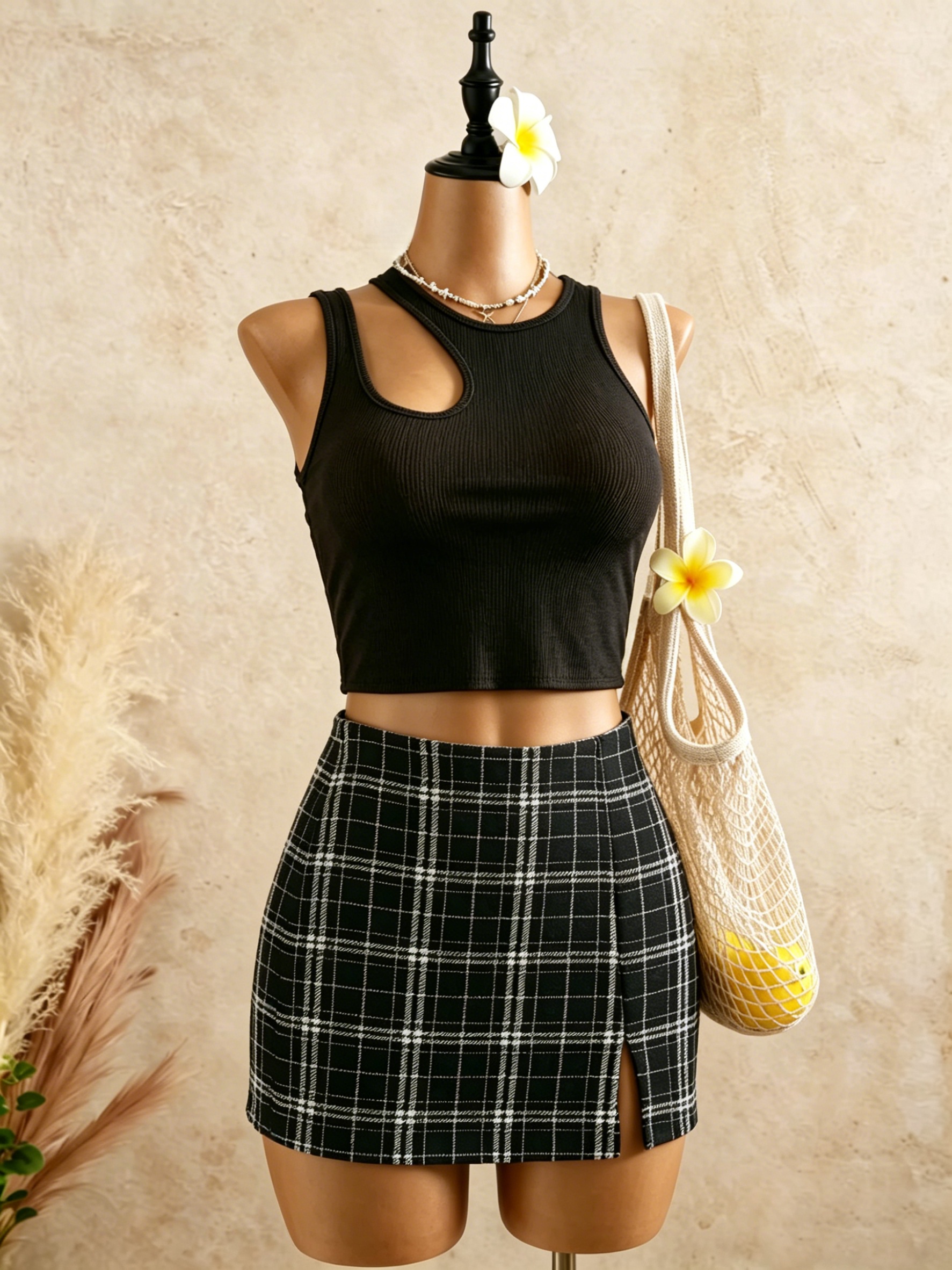 2 Piece Outfits Women Cutout R - Crop Top Crochet 리뷰 및 가격