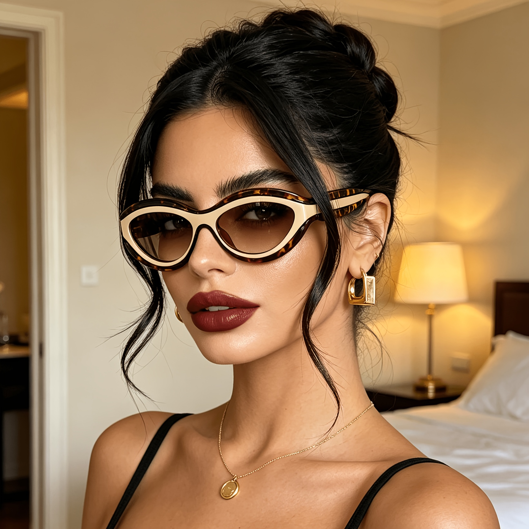 European and American ins new  - Sunglasses Cat Eye 리뷰 및 가격