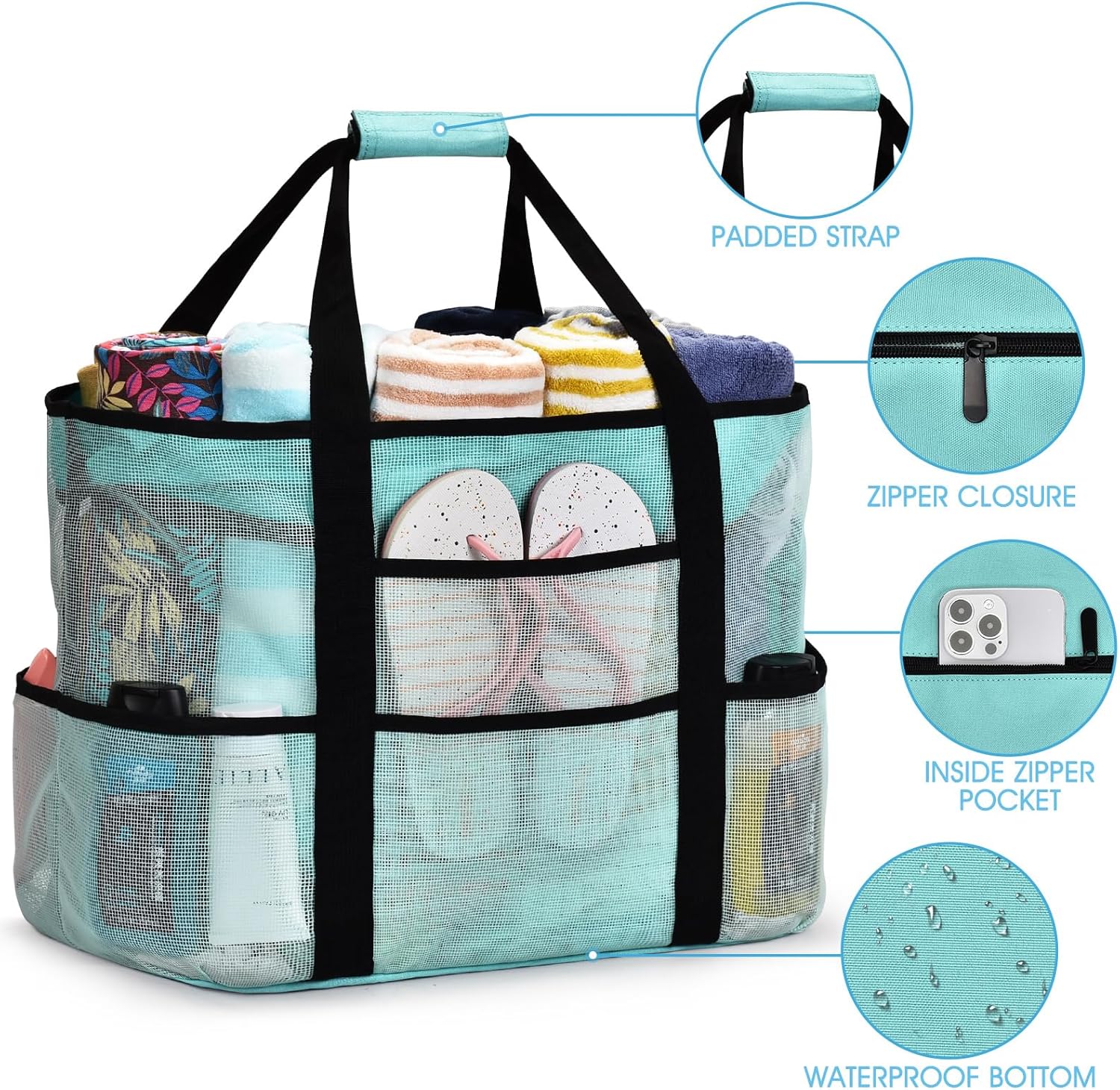 Extra Large Mesh Beach Bag, Wa - Tote Bag Beach 리뷰 및 가격