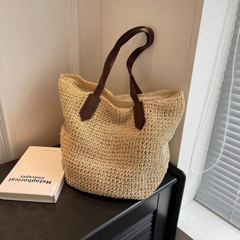 Women's handwoven straw tote b - Tote Bag Beach 리뷰 및 가격
