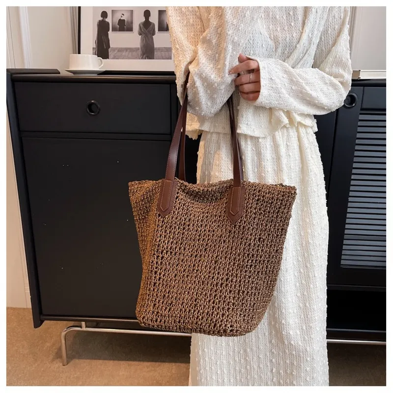 Women's handwoven straw tote b - Tote Bag Beach 리뷰 및 가격