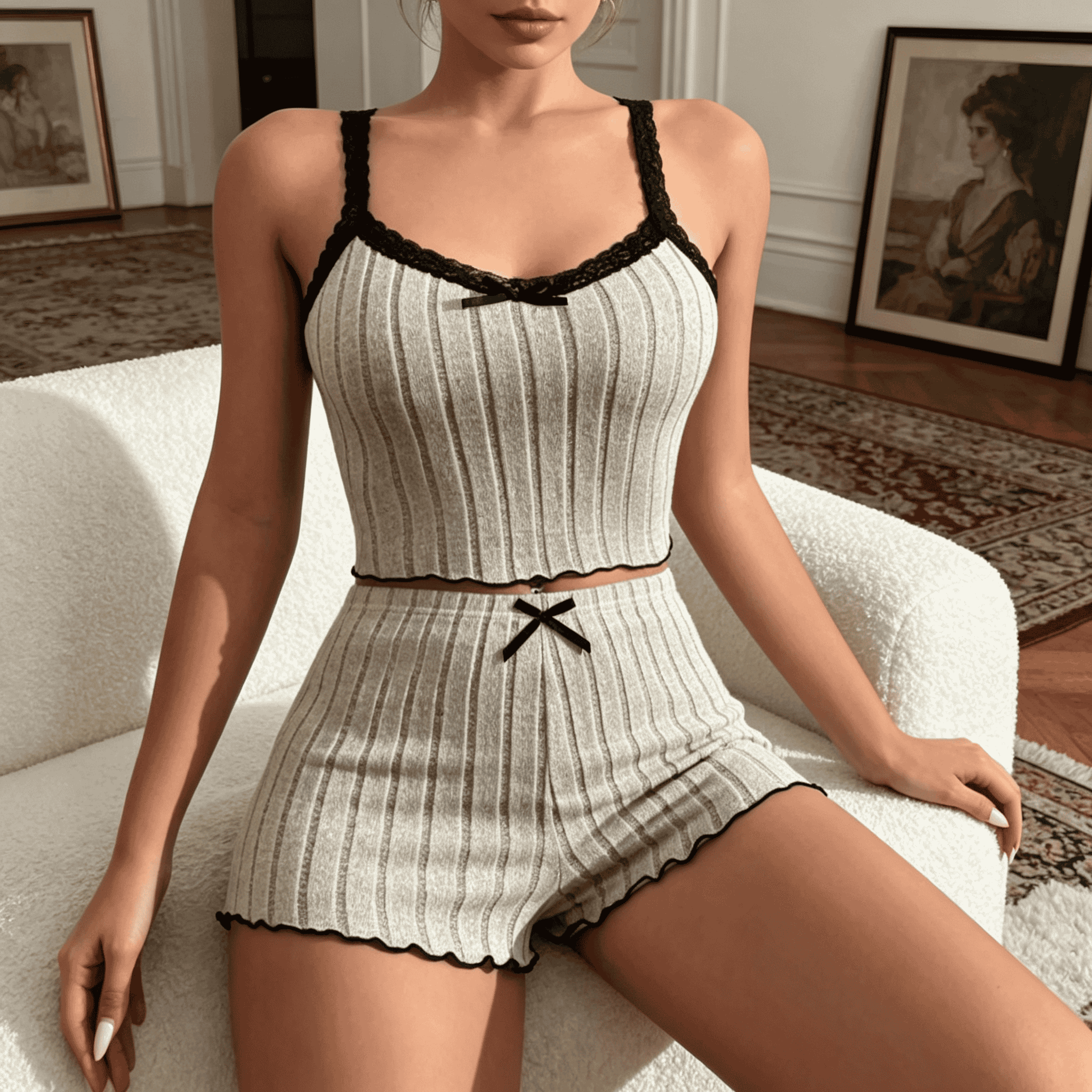 Women Cute Summer Ribbed Knit  - Crop Top Crochet 리뷰 및 가격