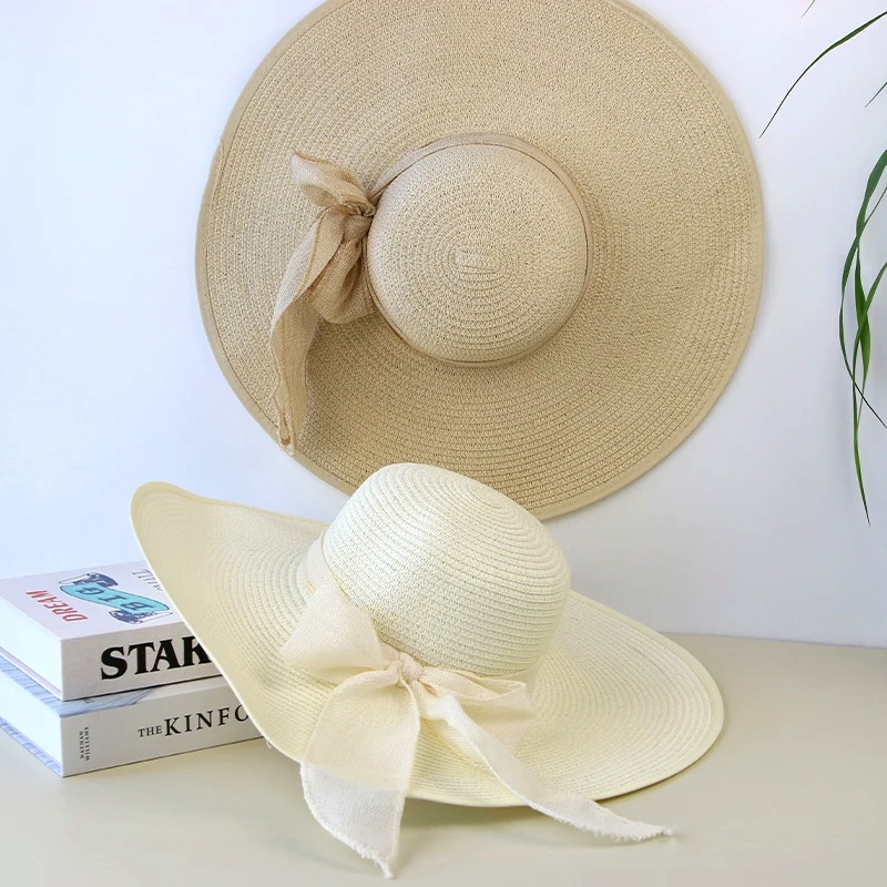 Summer Women Straw Hat Bowknot - Hat Floppy Wide 리뷰 및 가격